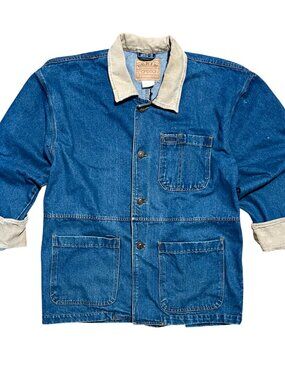 Sasson Denim Corduroy Button Up Vintage 90s/Y2K Jacket, Unisex Large